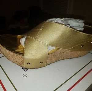 Slide on platform sandals